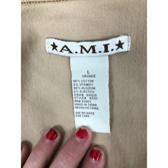 Corduroy Womens Tan Jacket AMI Snap Closer‎ Pockets Brown Size Large Goblincore - Picture 9 of 9